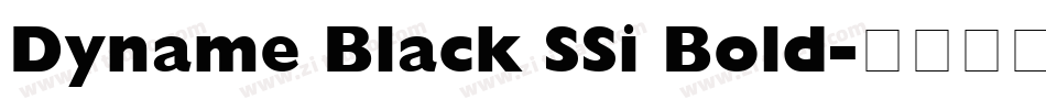 Dyname Black SSi Bold字体转换